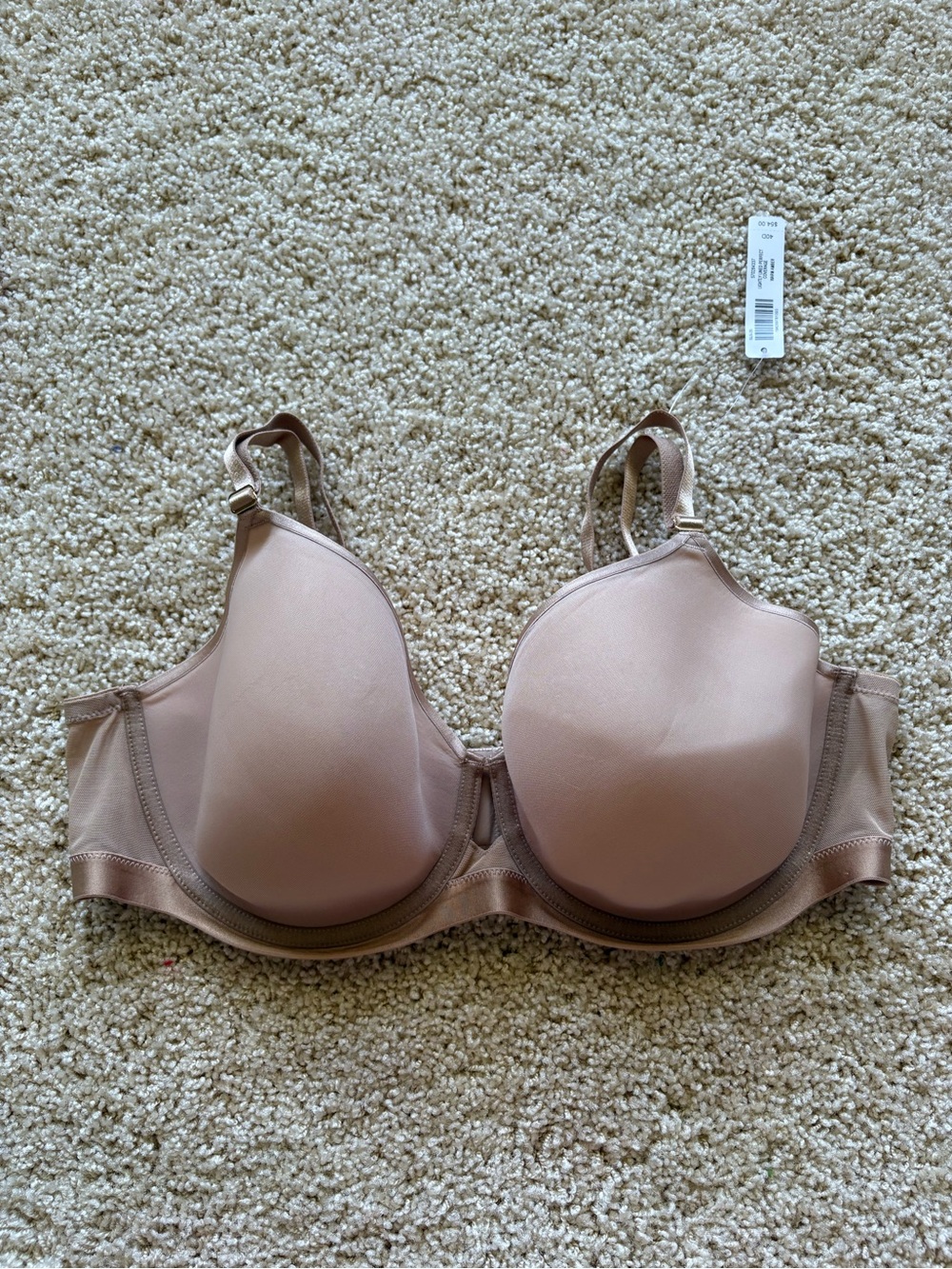 Soma Lightly Lined Perfect Coverage Bra 40D Warm Amber Nude Beige NWT